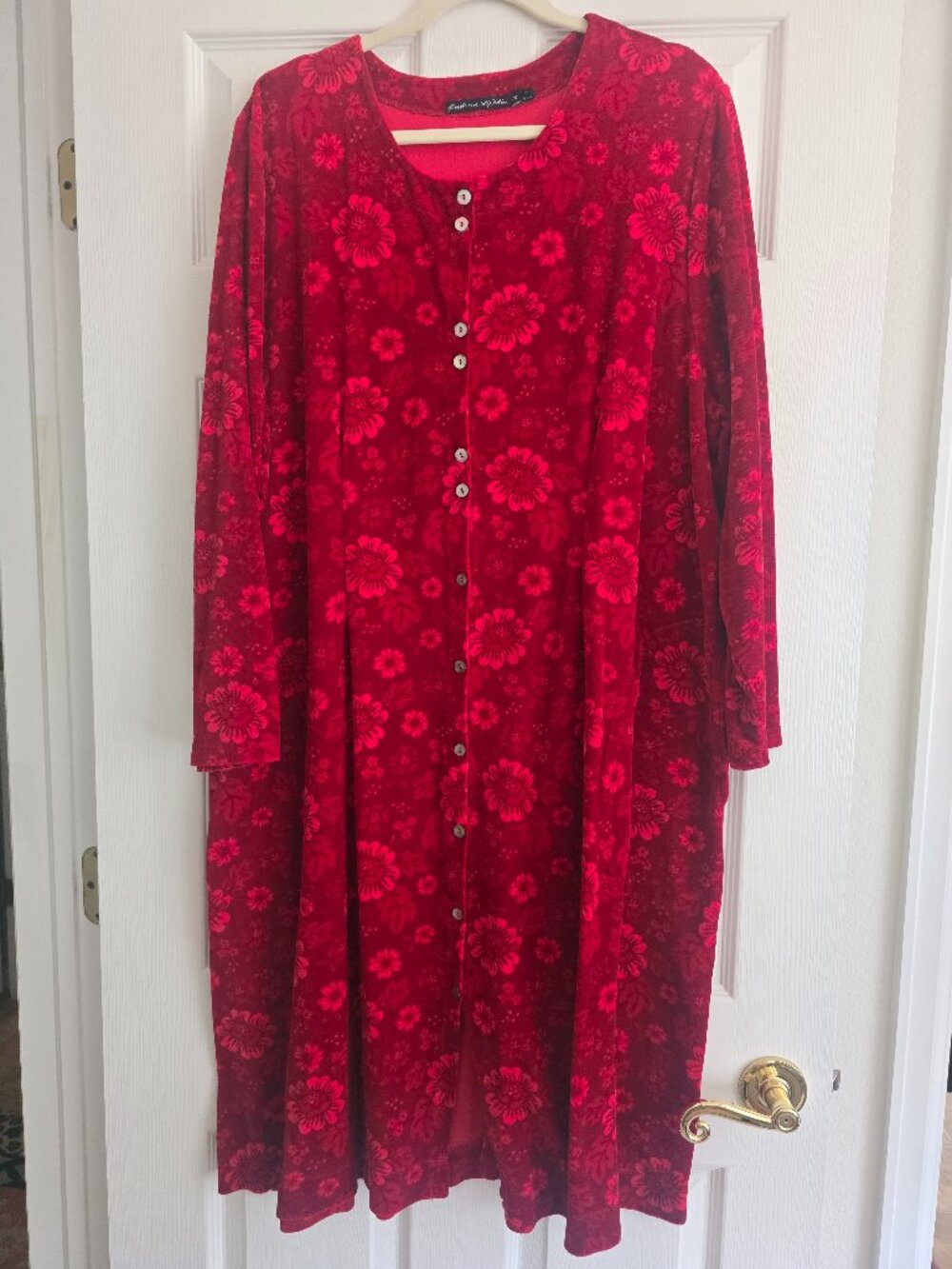 Gudrun Sjoden Red Velour Dress Rarely Worn XXL